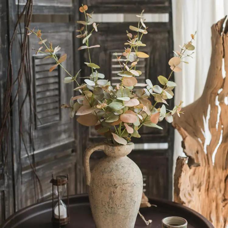 Faux Leaf Autumn Eucalyptus Artificial Stem by RusticReach