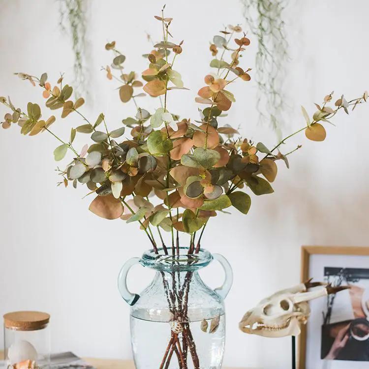 Faux Leaf Autumn Eucalyptus Artificial Stem by RusticReach
