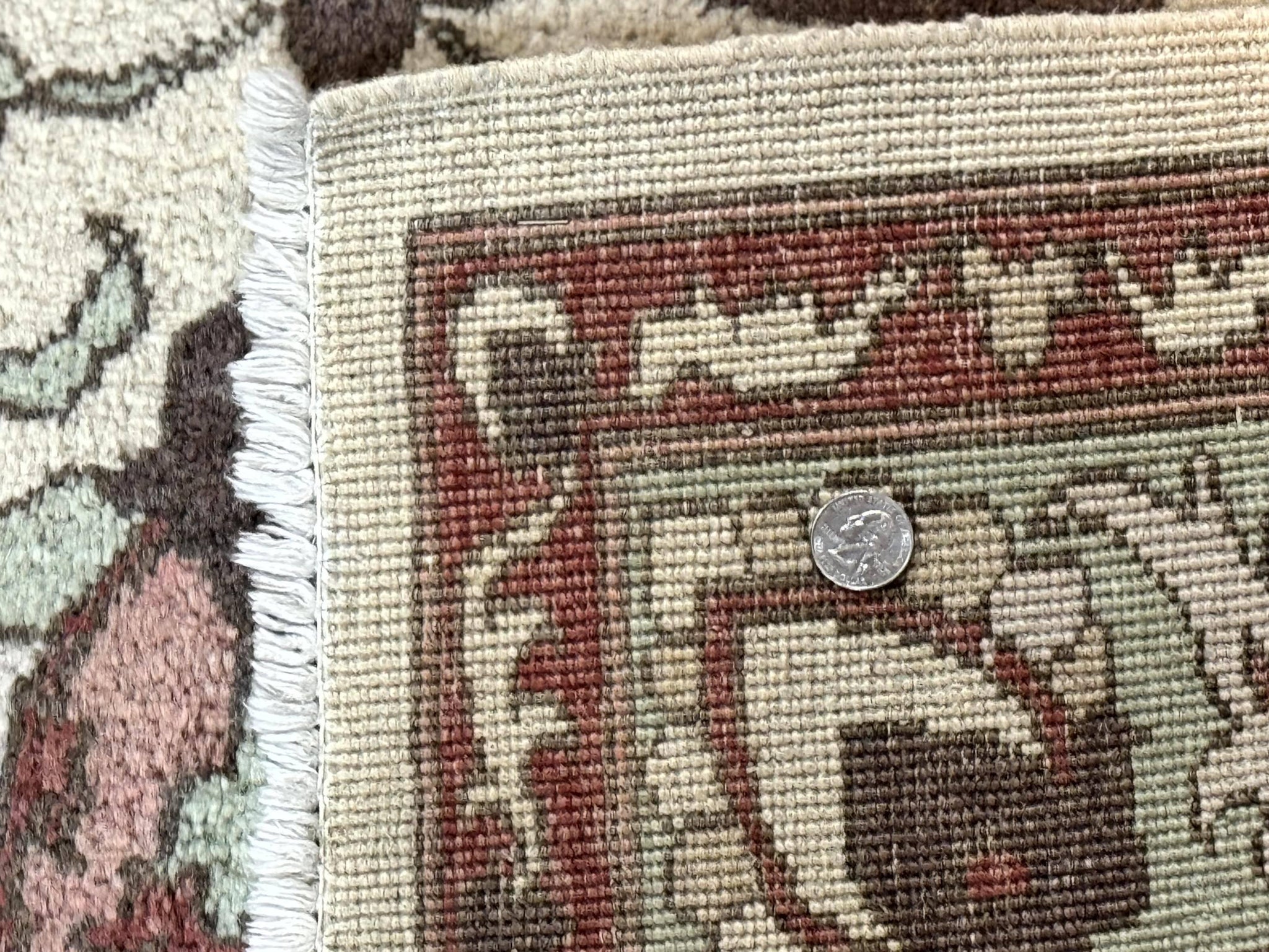 Indo Mahal Rug 4 x 5.6, Indian Handmade Wool Area Rug by Jewel Rugs