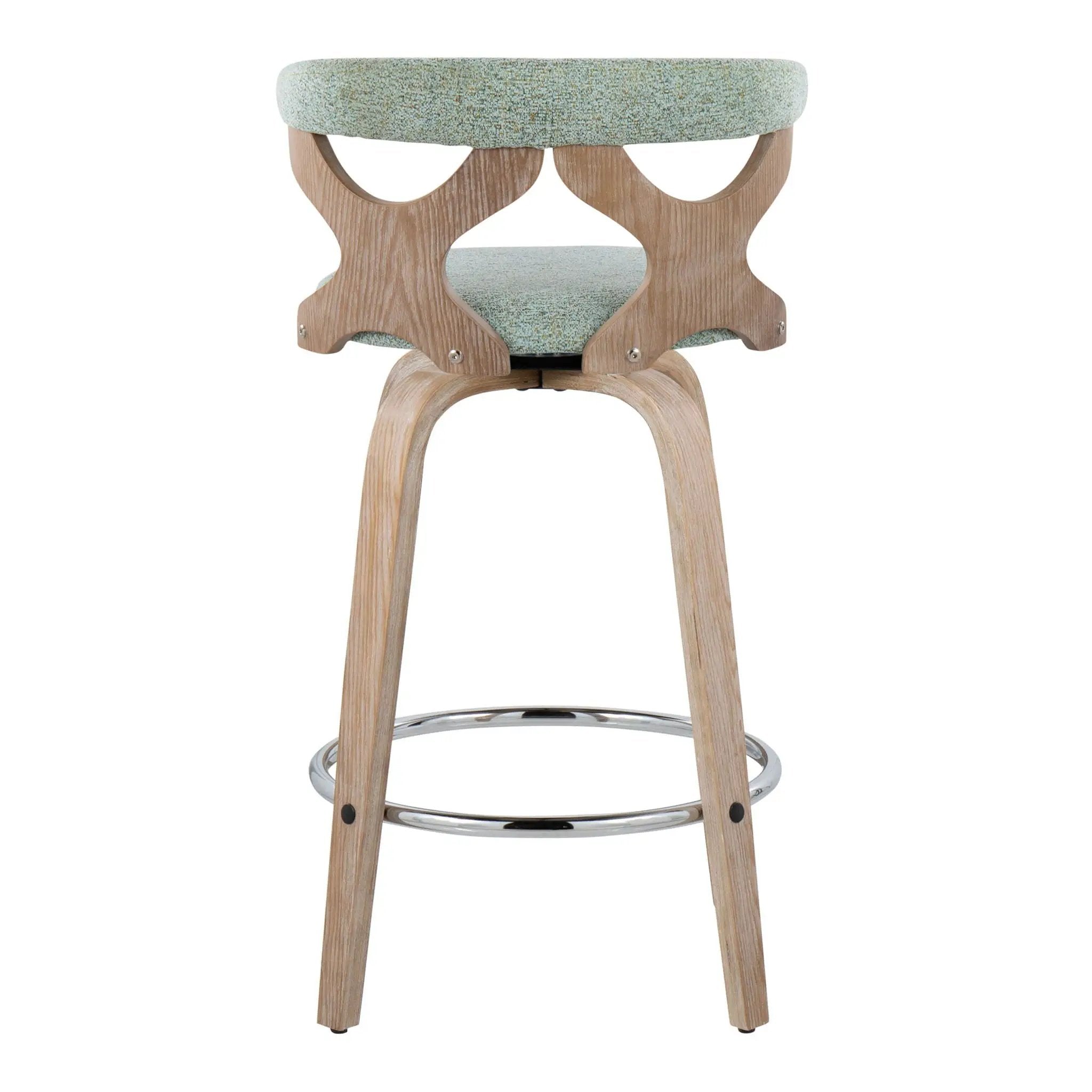 Gardenia - Mid Century Modern Fixed Height Counter Stool With Swivel (Set of 2) by HouseOfZazla