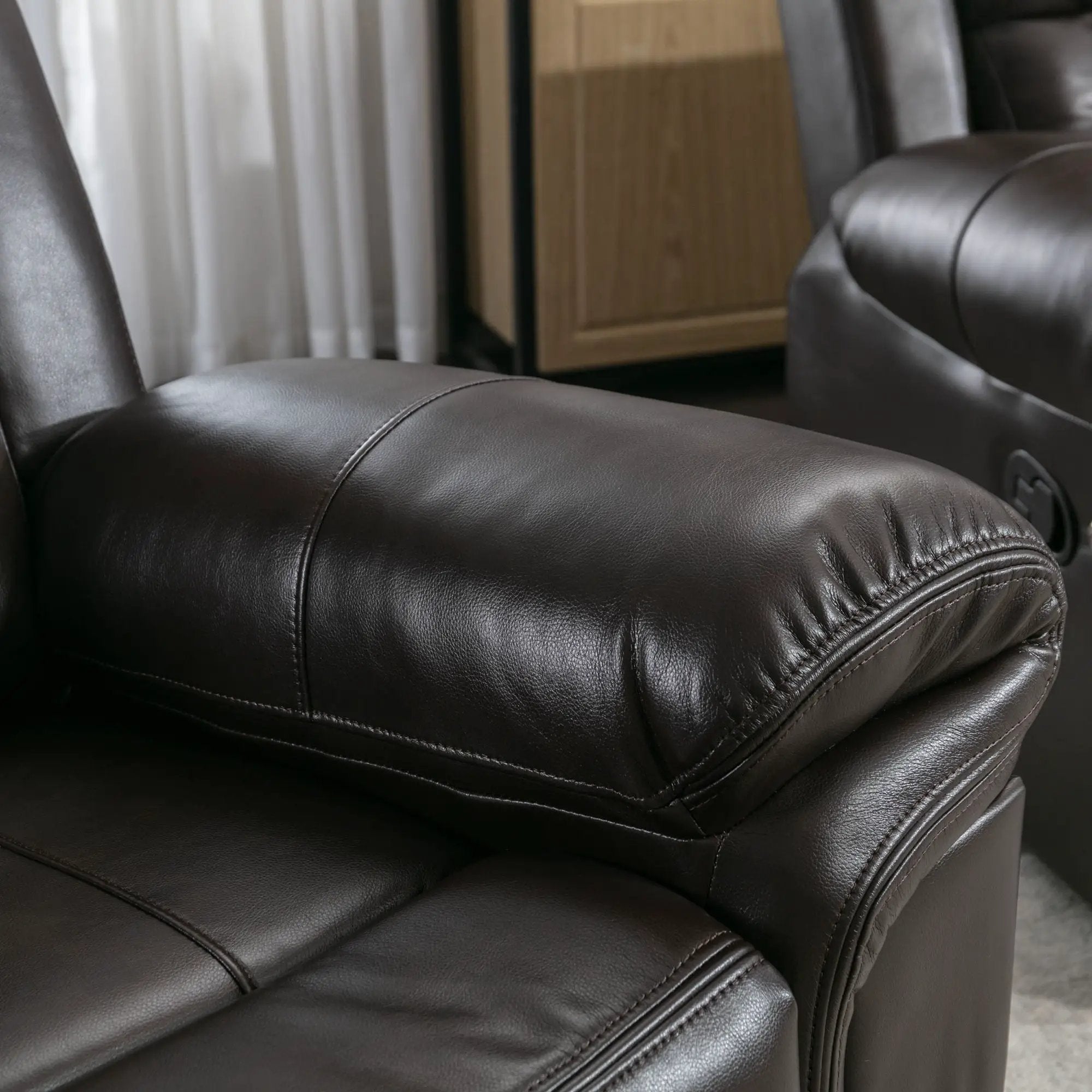 Home Theater Seating Manual Recliner Chair With Led Light Strip For Living Room by HouseOfZazla