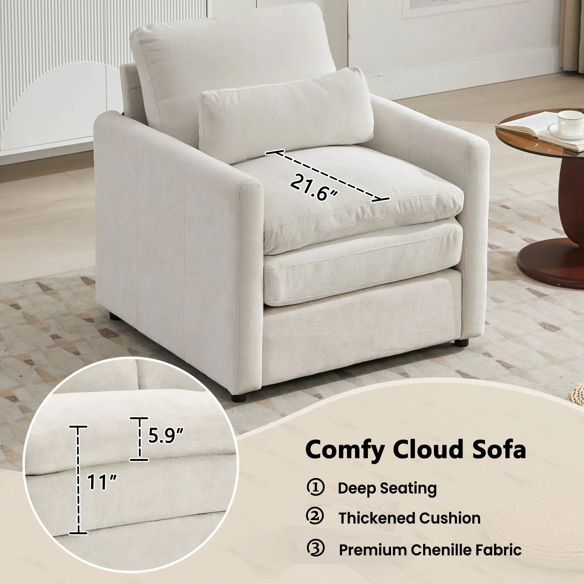 Cozy Upholstered Sofa Set For Living Room by Unique Piece Furniture
