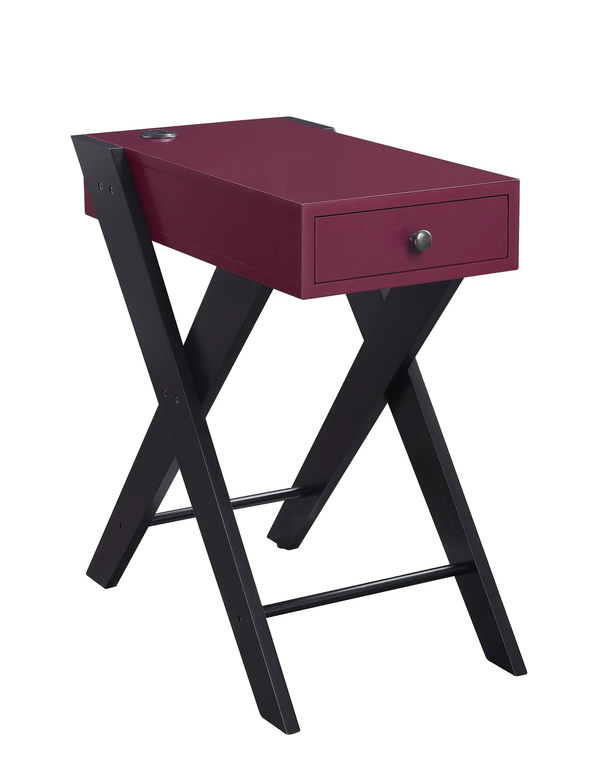 Fierce Accent Table with Built-in USB Port by HouseOfZazla