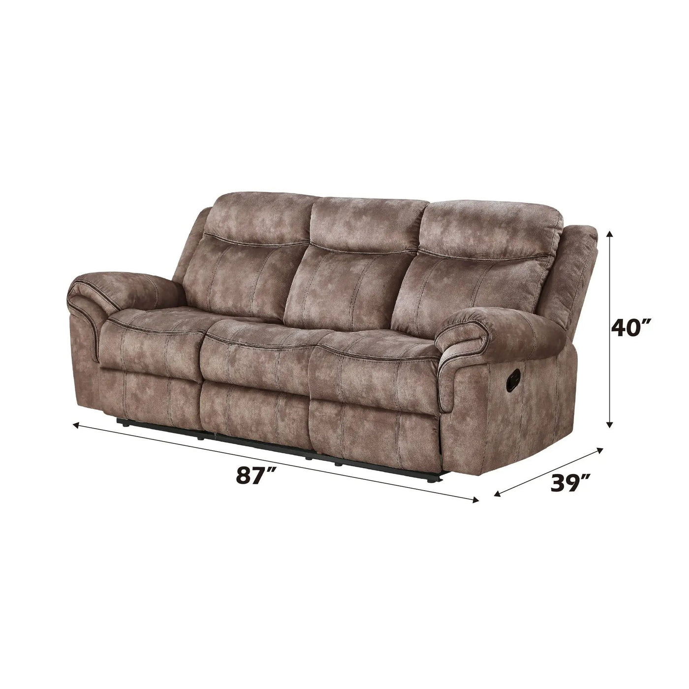 Zubaida Two Tone Recliner Sofa with USB Port and Drop Down Table by HouseOfZazla