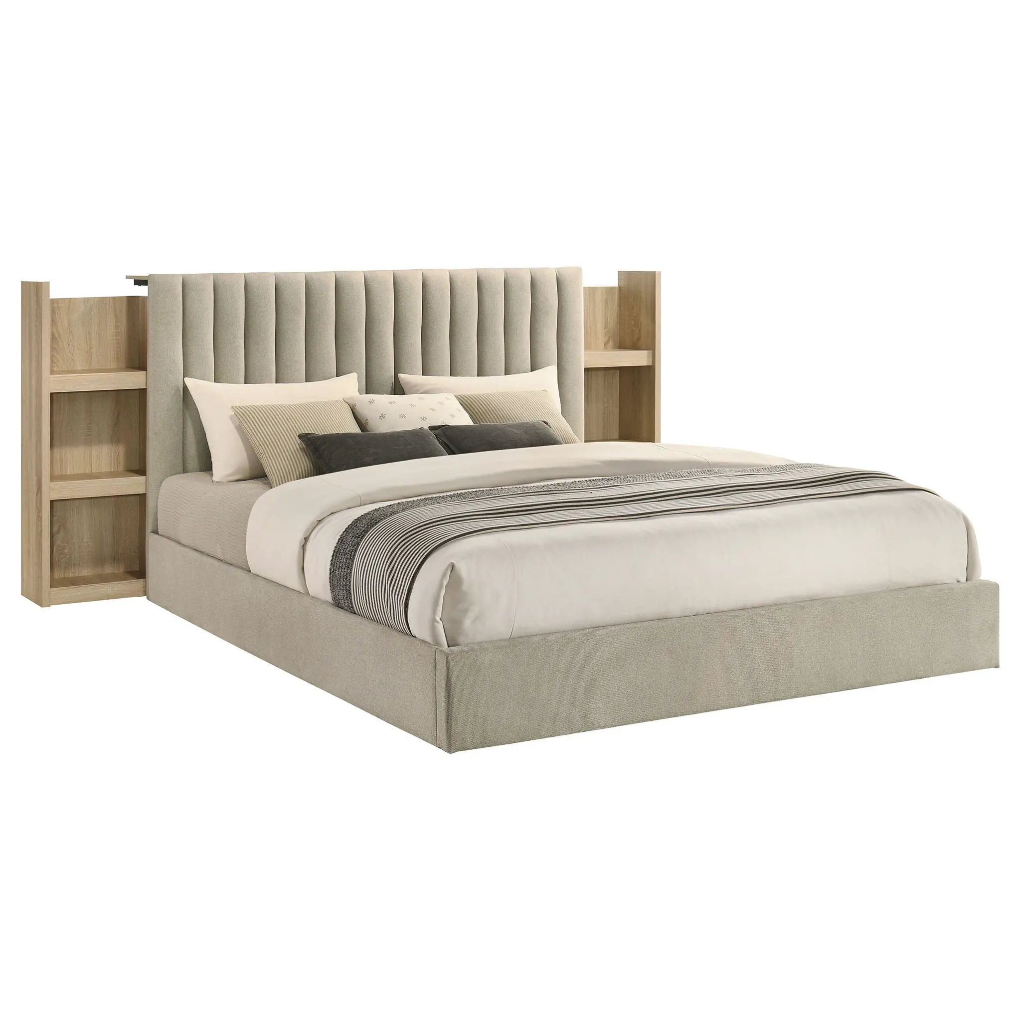 Arielle 4-piece Eastern King Bedroom Set Light Oak by Unique Piece Furniture