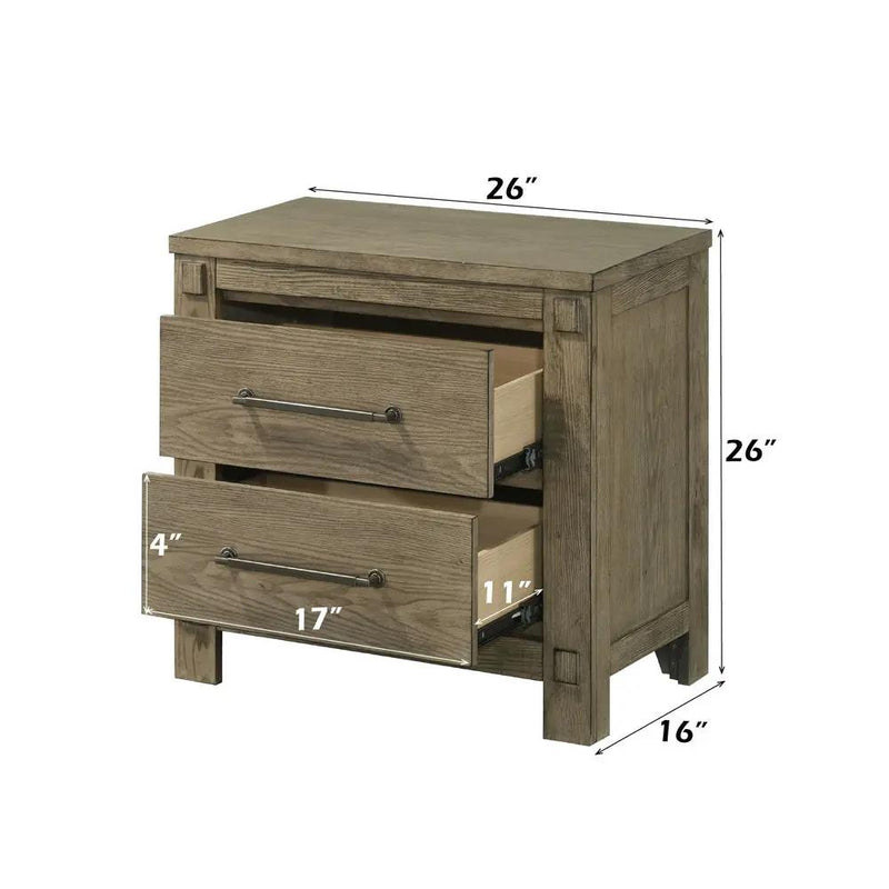 Colton - Nightstand - Antique White Oak by Unique Piece Furniture