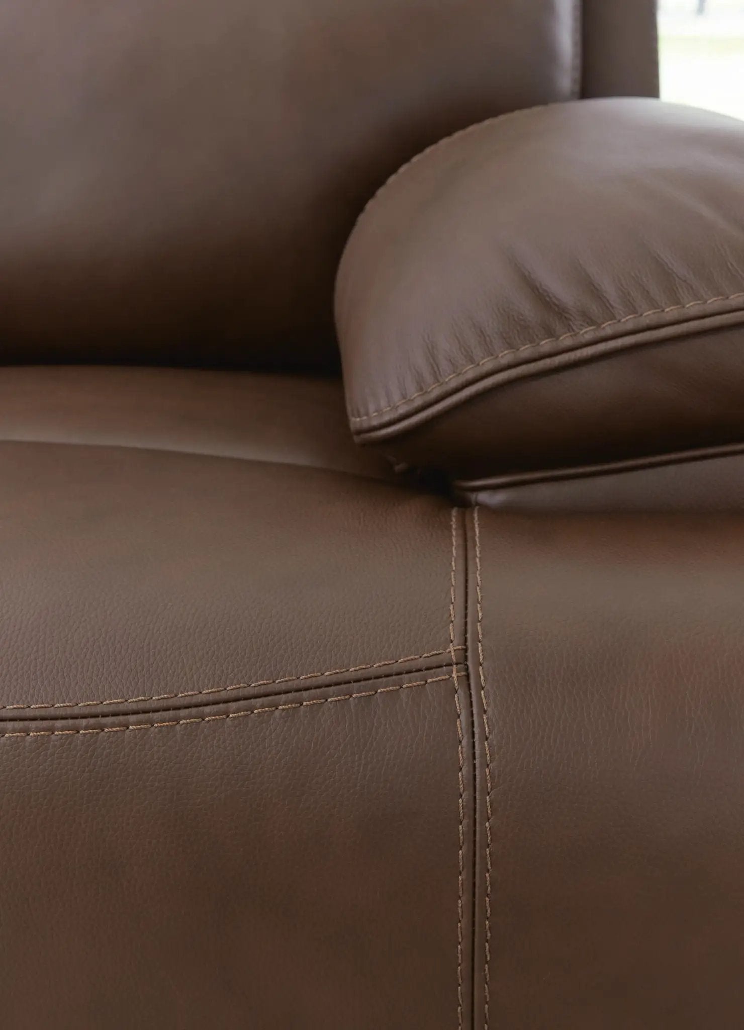 Vonryan - Power Reclining Sofa With Adj Headrest - Tobacco by Unique Piece Furniture