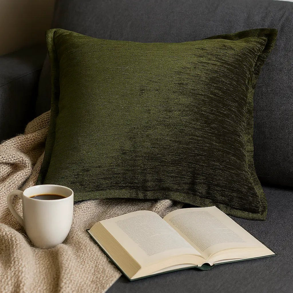 Homey Cozy Velvet Throw Pillow – Deep Forest by HouseOfZazla