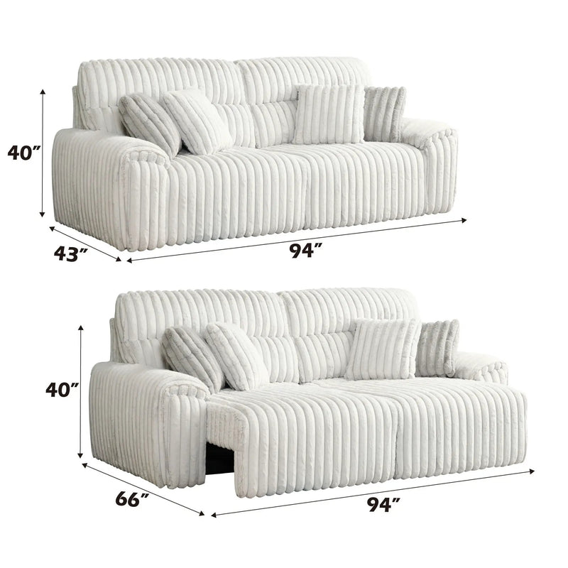 Jaya Power Motion Sofa with Sleeper & USB Port - Mondo Gray by HouseOfZazla