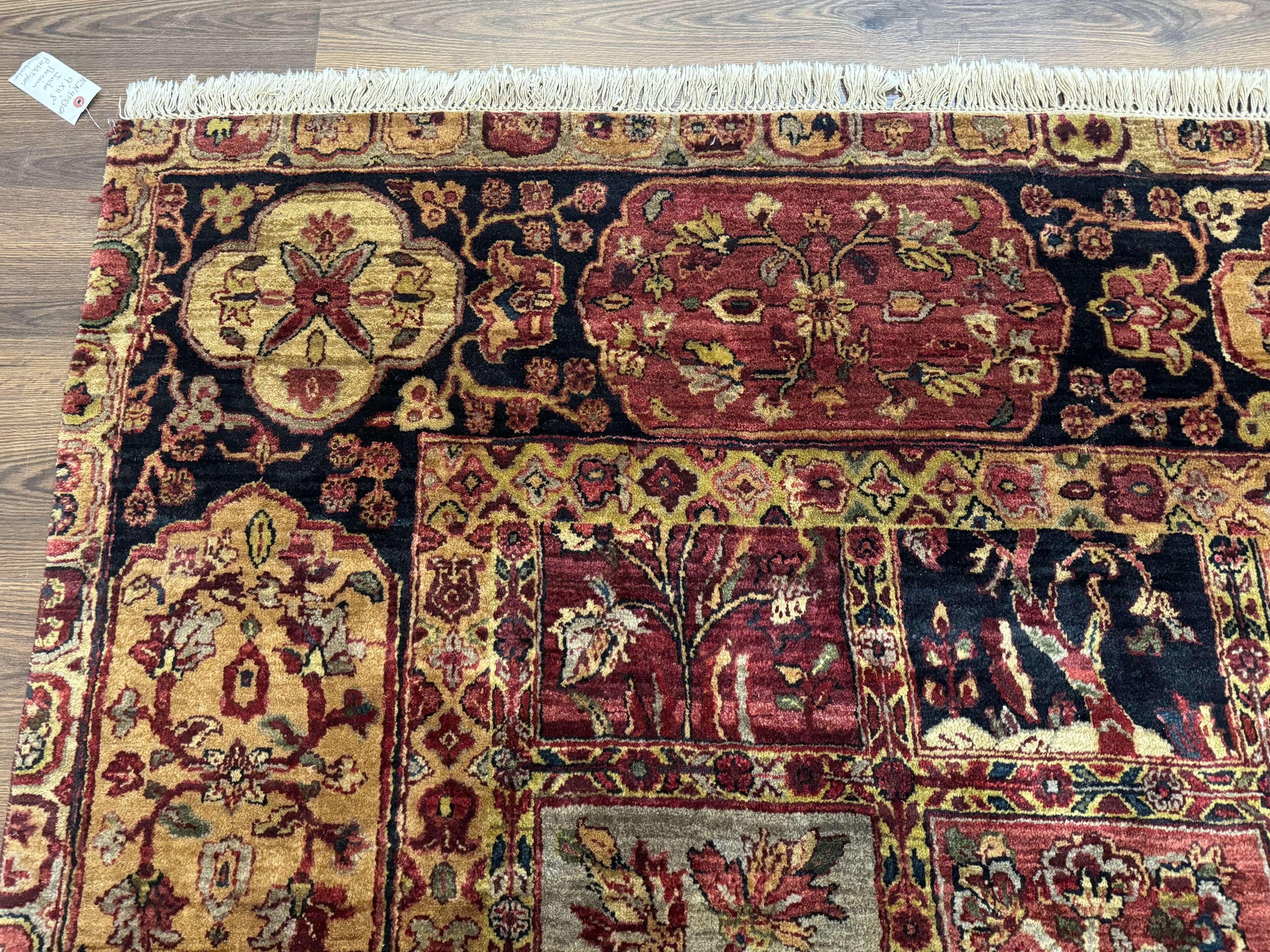 Indo Persian Rug 9x12, Bakhtiari Panel Design, Multicolor, Soft Wool Pile by Jewel Rugs