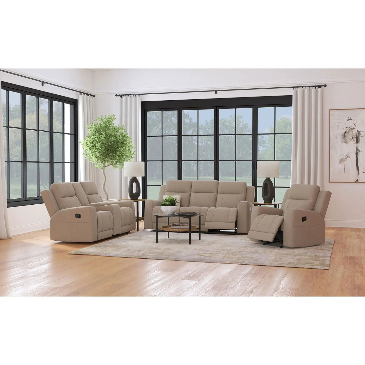 Slater - Reclining Loveseat With Manual Levers by HouseOfZazla