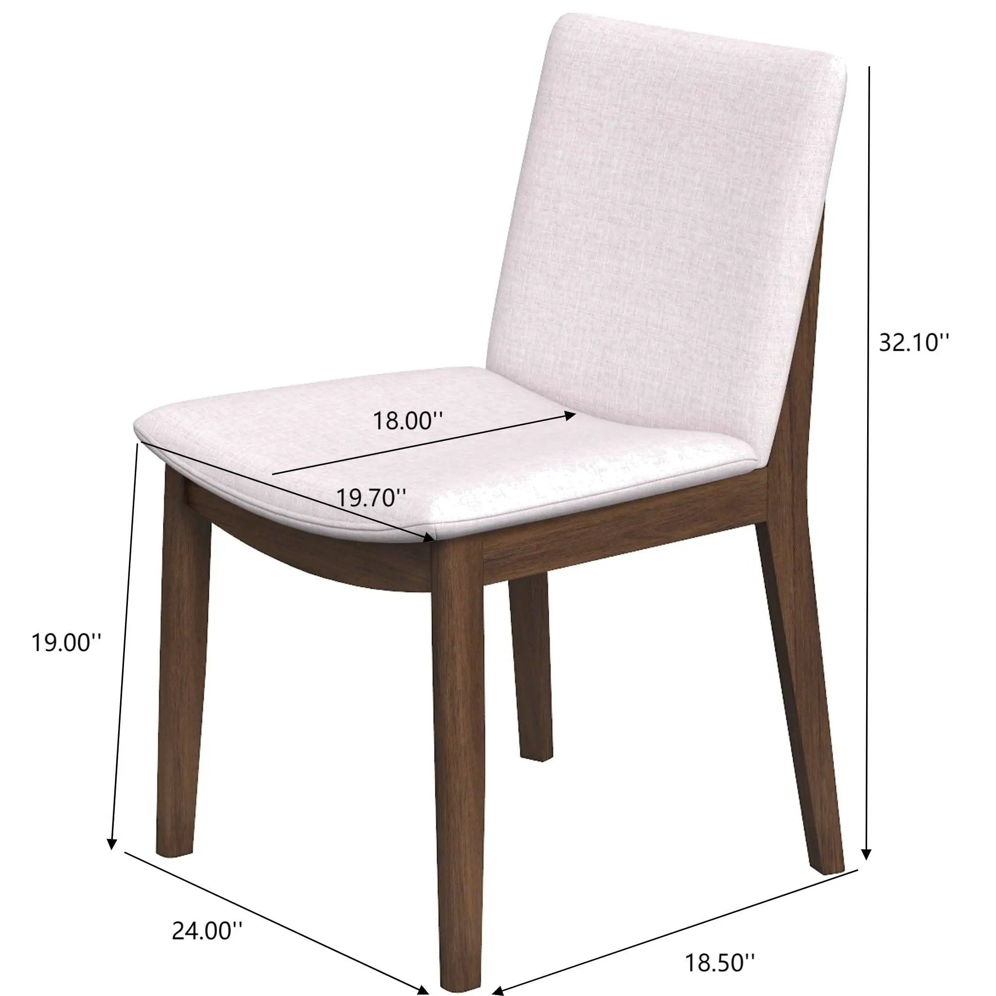 Laura - Mid-Century Modern Solid Wood Dining Chair (Set of 2) by Unique Piece Furniture