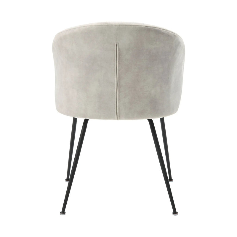 Velvet Upholstery Side Chairs 2 Piece Set With Metal Legs Modern Home Furniture - Beige by Unique Piece Furniture