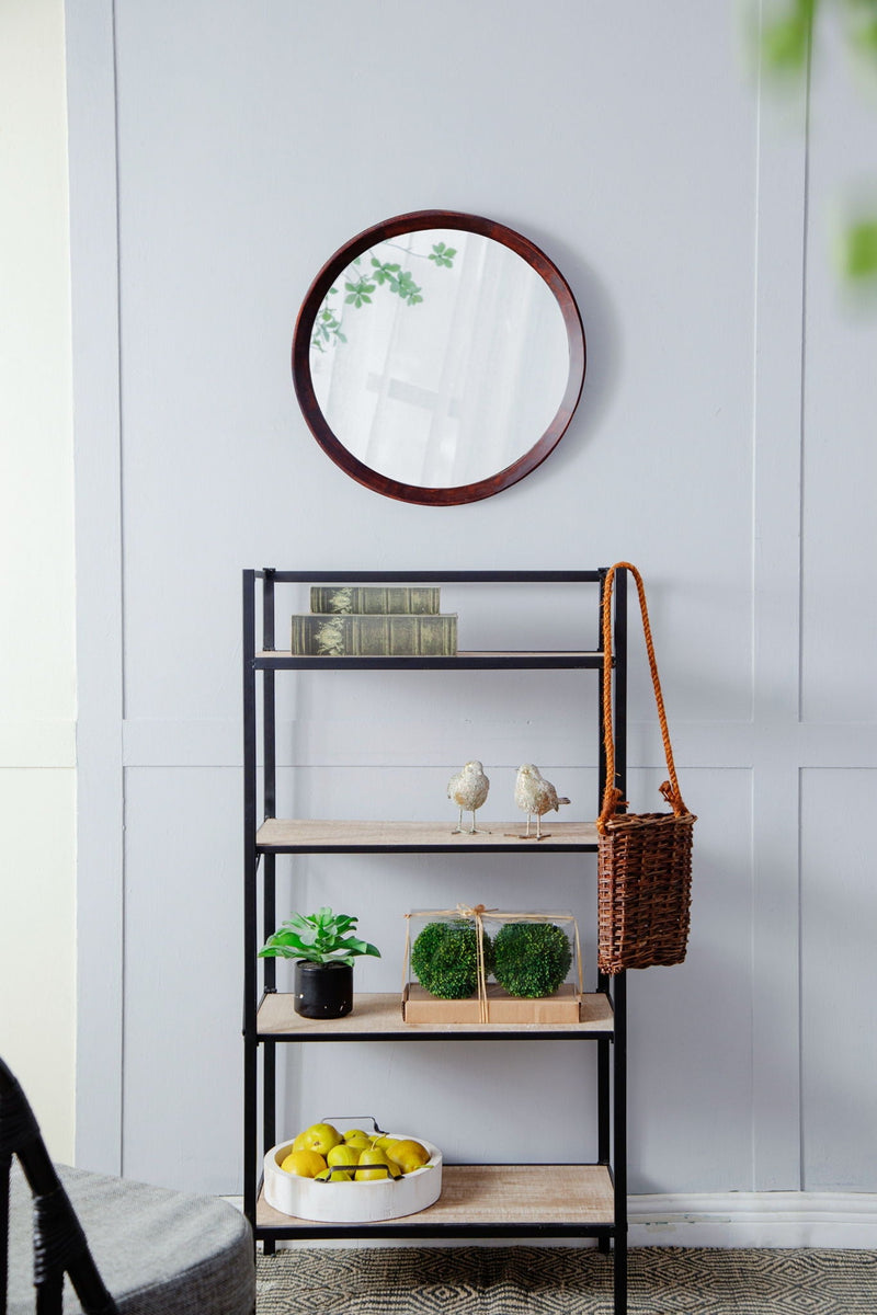 Transitional Decor Style Wall Mirror Decor With Frame For Bathroom by HouseOfZazla
