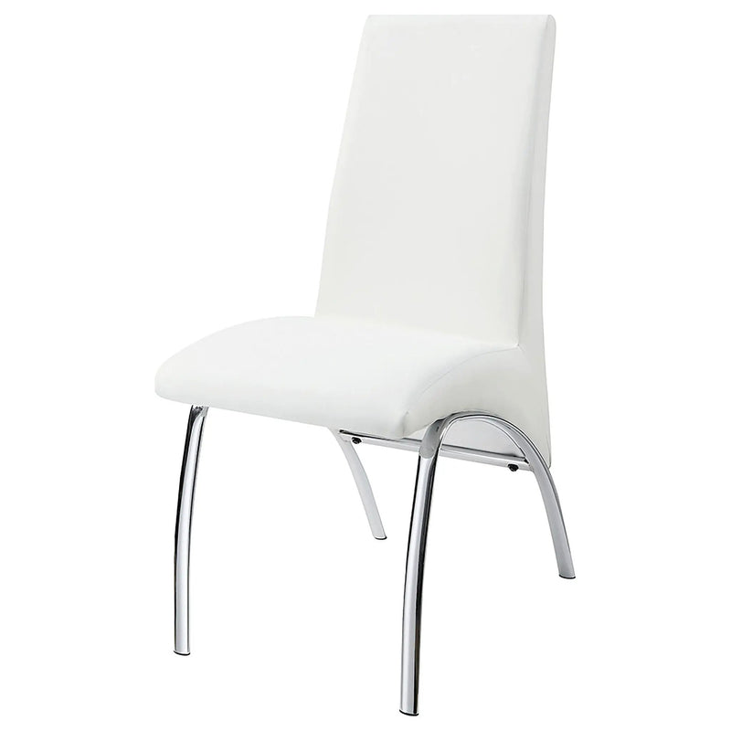 Bishop Upholstered Dining Side Chair White (Set of 2) by Unique Piece Furniture