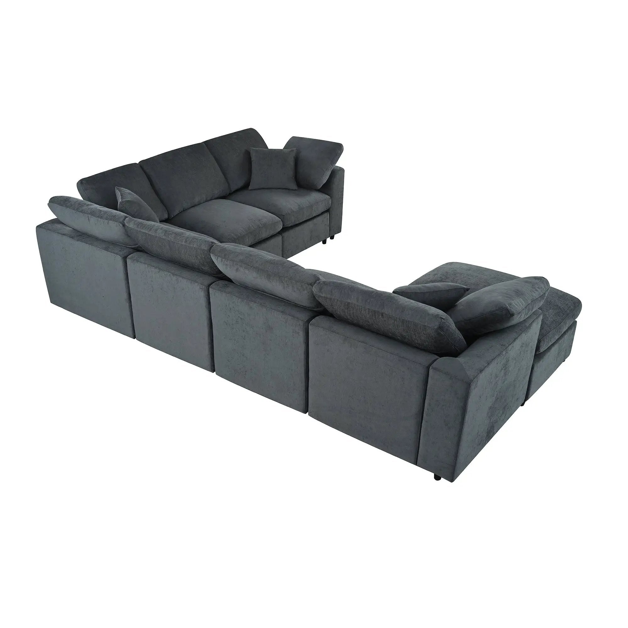 U_Style 120.8" Extra Large Modular Sectional Sofa by HouseOfZazla