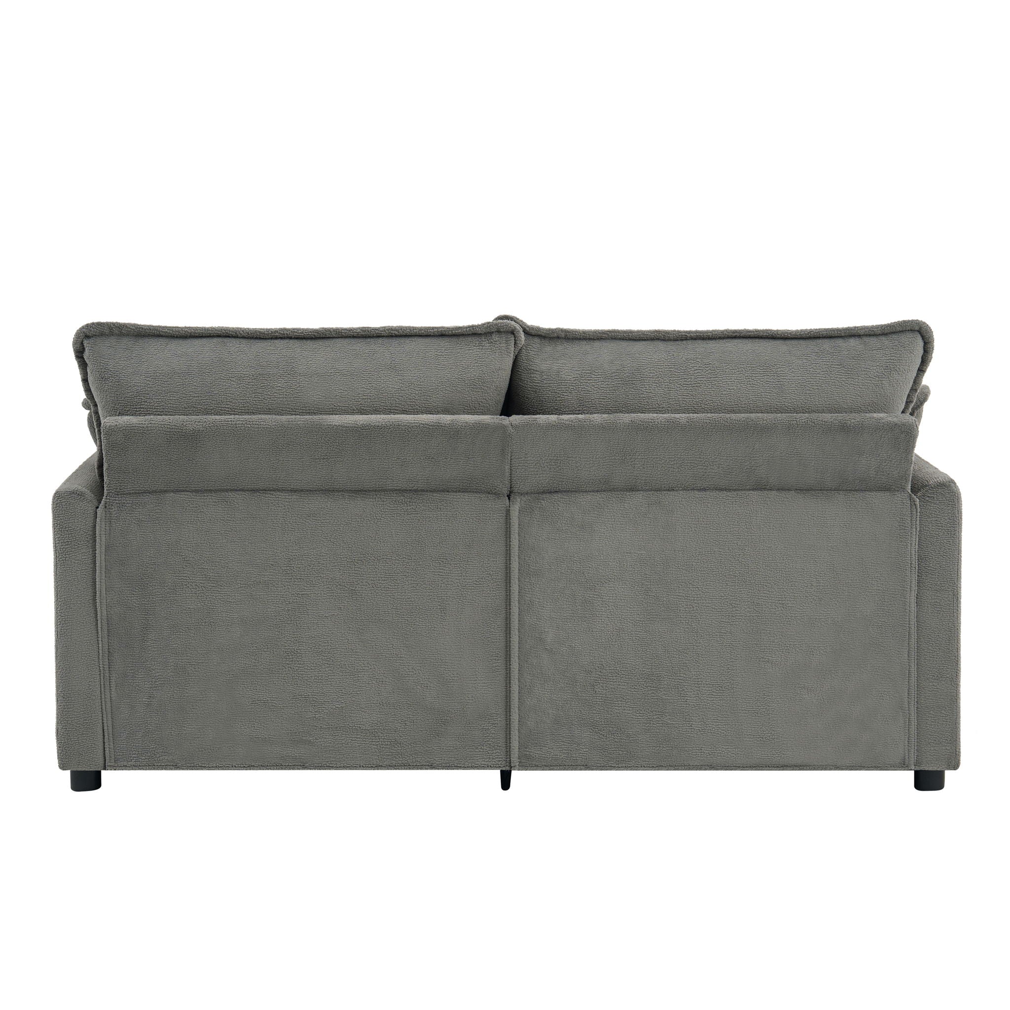 Modern Loveseat Sofa, Upholstered Couch With Side Storage Pockets by HouseOfZazla