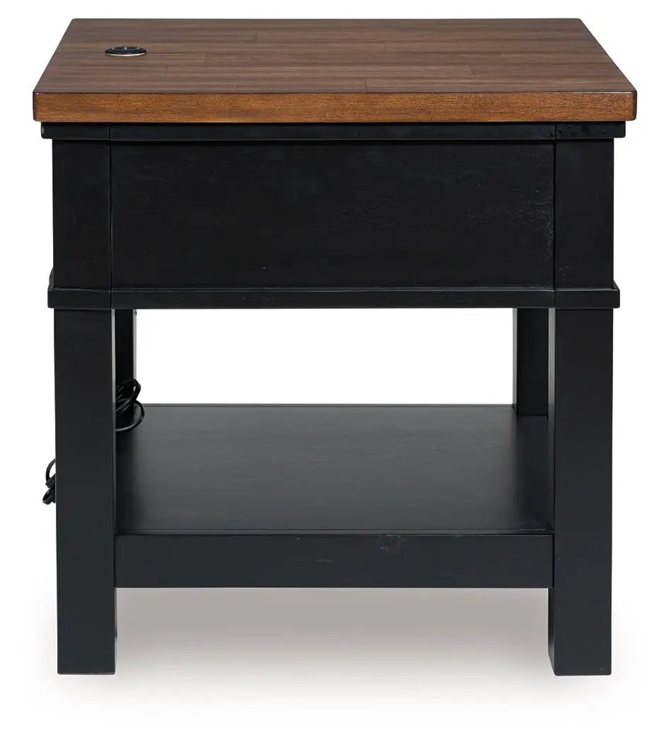 Wildenauer - Rectangular End Table - Brown / Black by Unique Piece Furniture