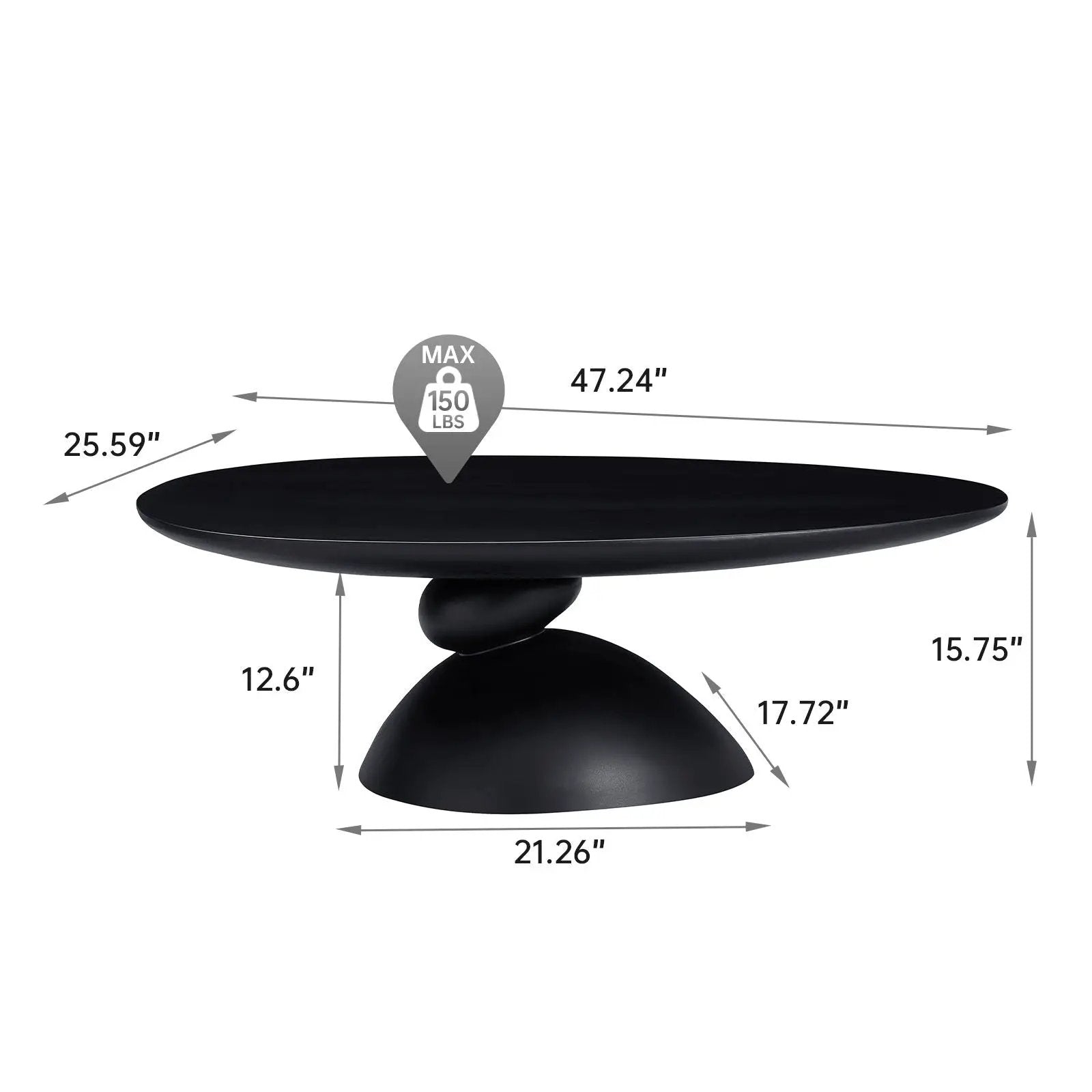 Lucky Stone Shaped Table by Unique Piece Furniture