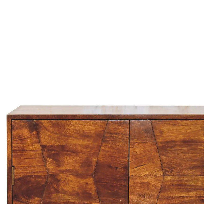 Wavecrest Cabinet, 4 Shelves - Chestnut by HouseOfZazla