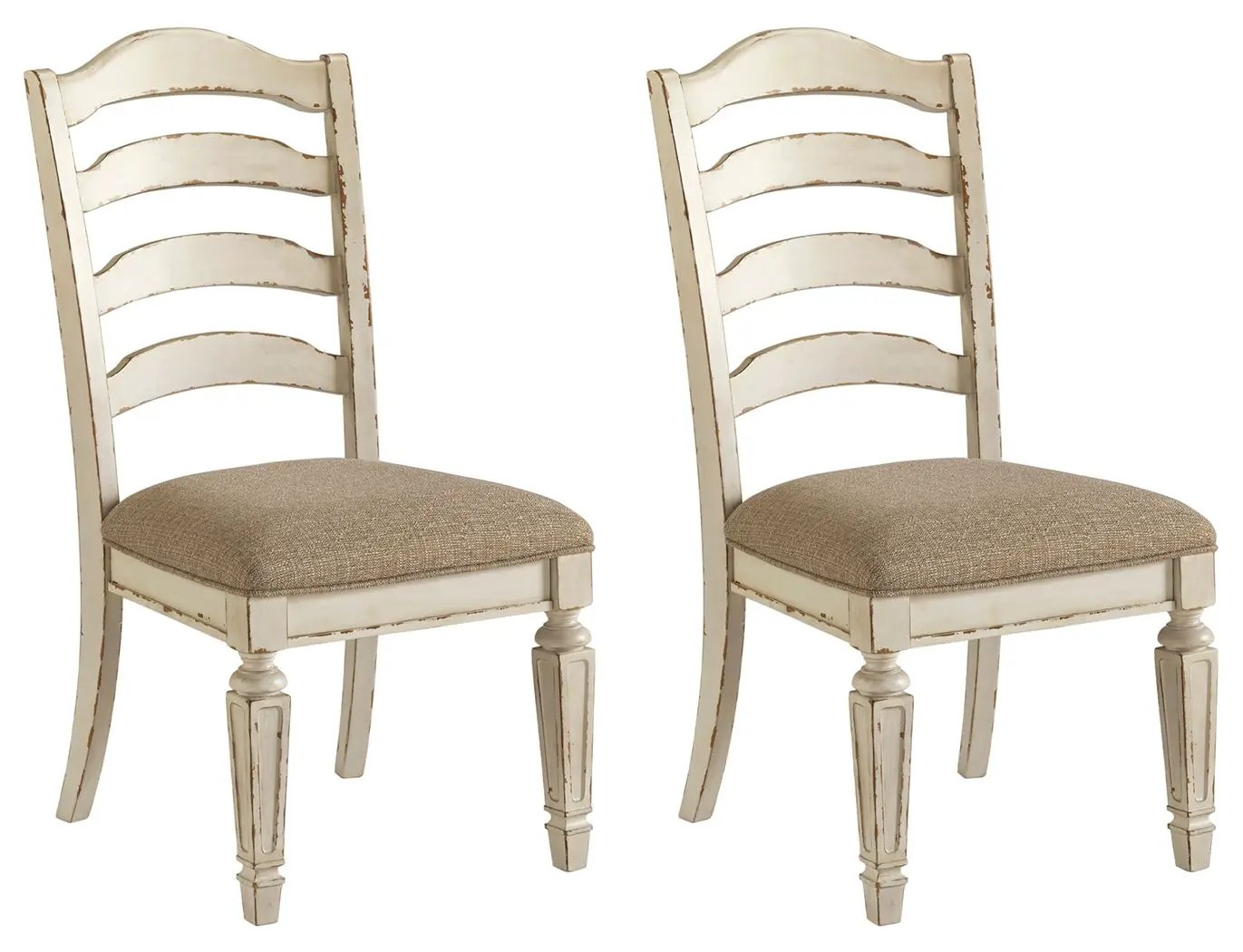 Realyn - Dining UPH Side Chair (Set of 2) - Ladderback - Chipped White by Unique Piece Furniture