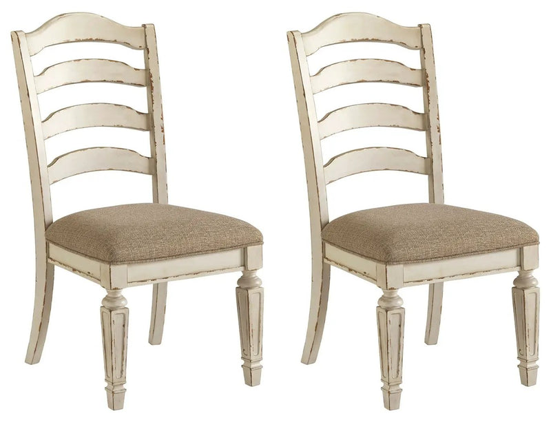 Realyn - Dining UPH Side Chair (Set of 2) - Ladderback - Chipped White by Unique Piece Furniture