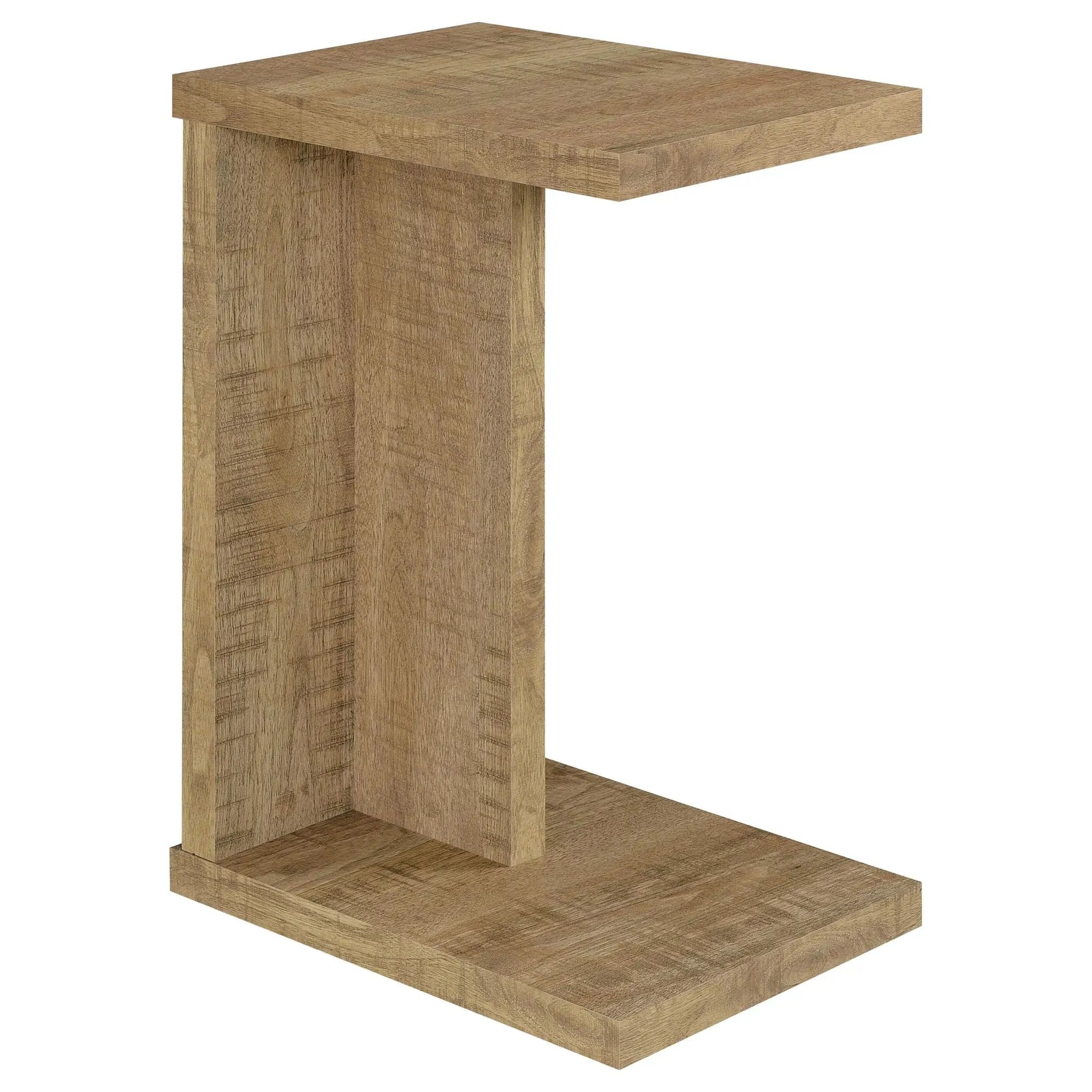 Clower Engineered Wood C-Shaped Sofa Side Table Mango by Unique Piece Furniture