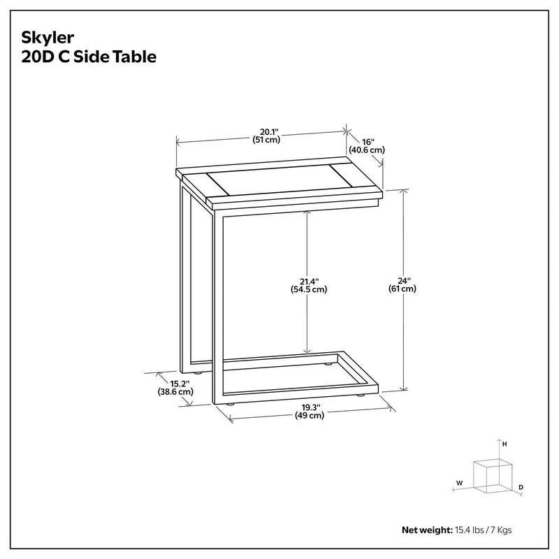 Skyler - Handcrafted C Side Table by HouseOfZazla
