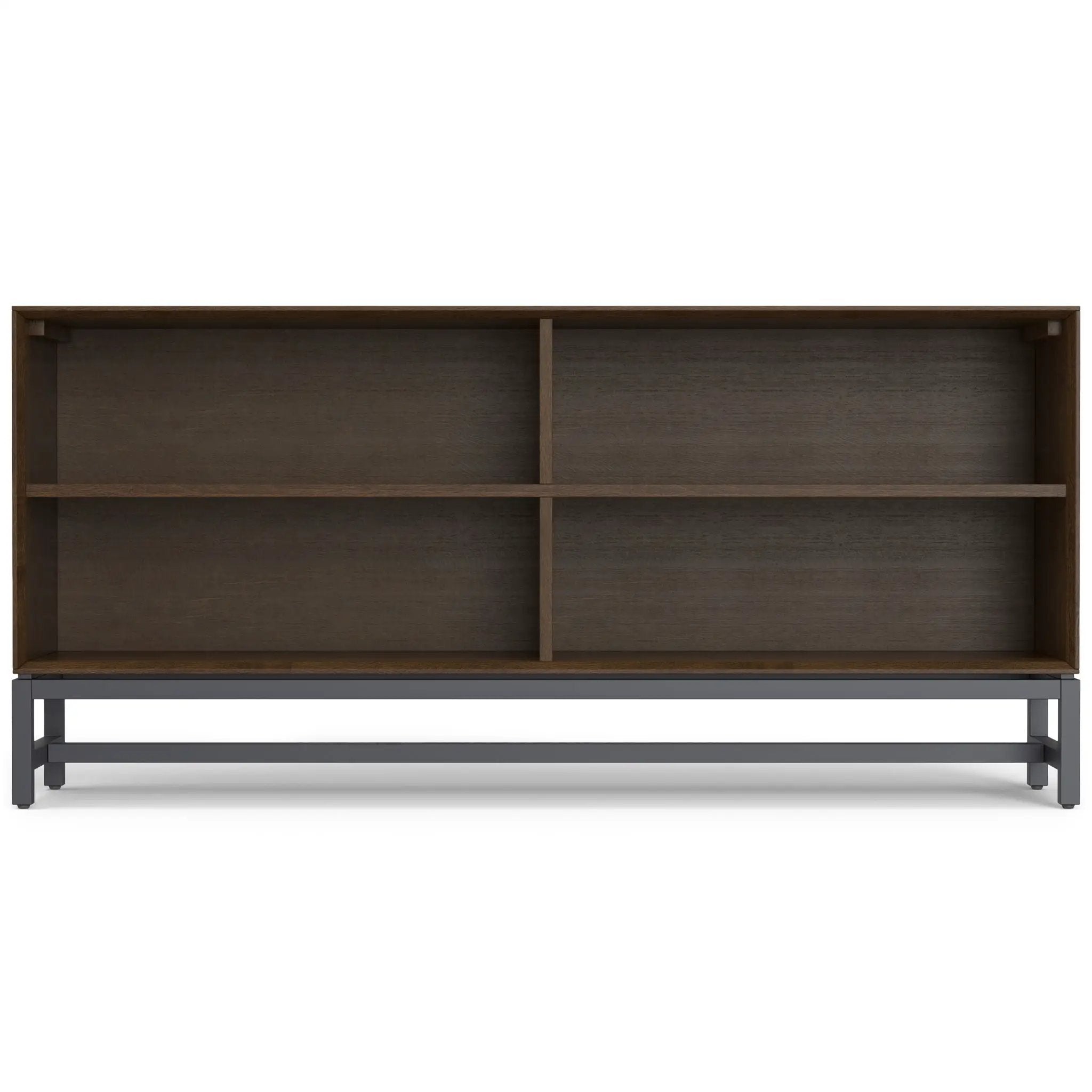 Banting - Low Wide Bookcase - Walnut Brown by Unique Piece Furniture