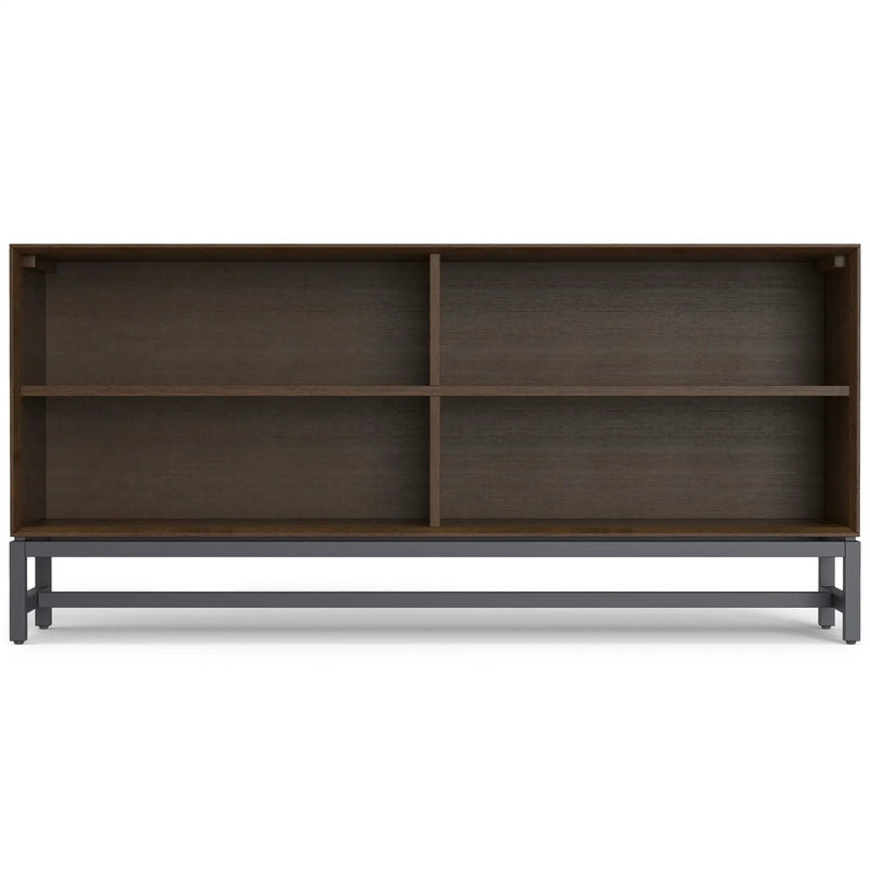 Banting - Low Wide Bookcase - Walnut Brown by Unique Piece Furniture