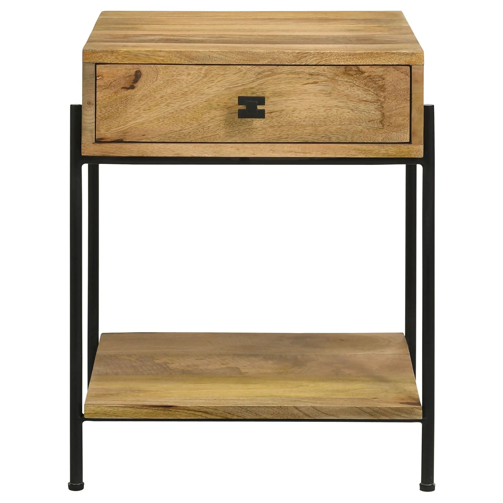 Declan 1-drawer Wood Accent Side Table Natural Mango by Unique Piece Furniture