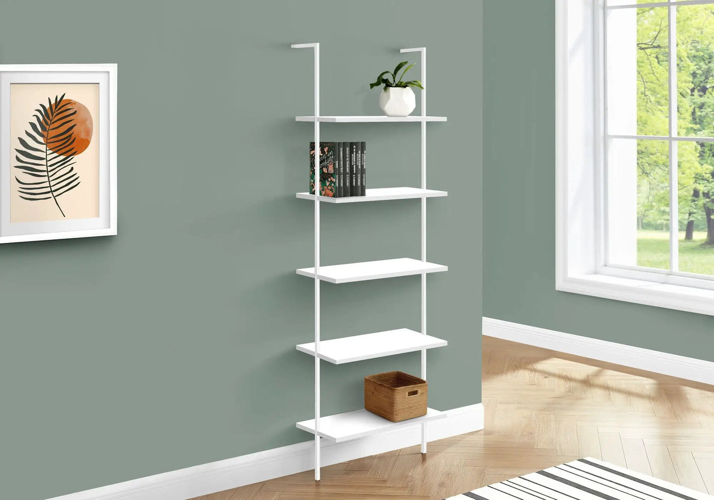 Etagere Bookcase Ladder 5 Tier For Office by Unique Piece Furniture
