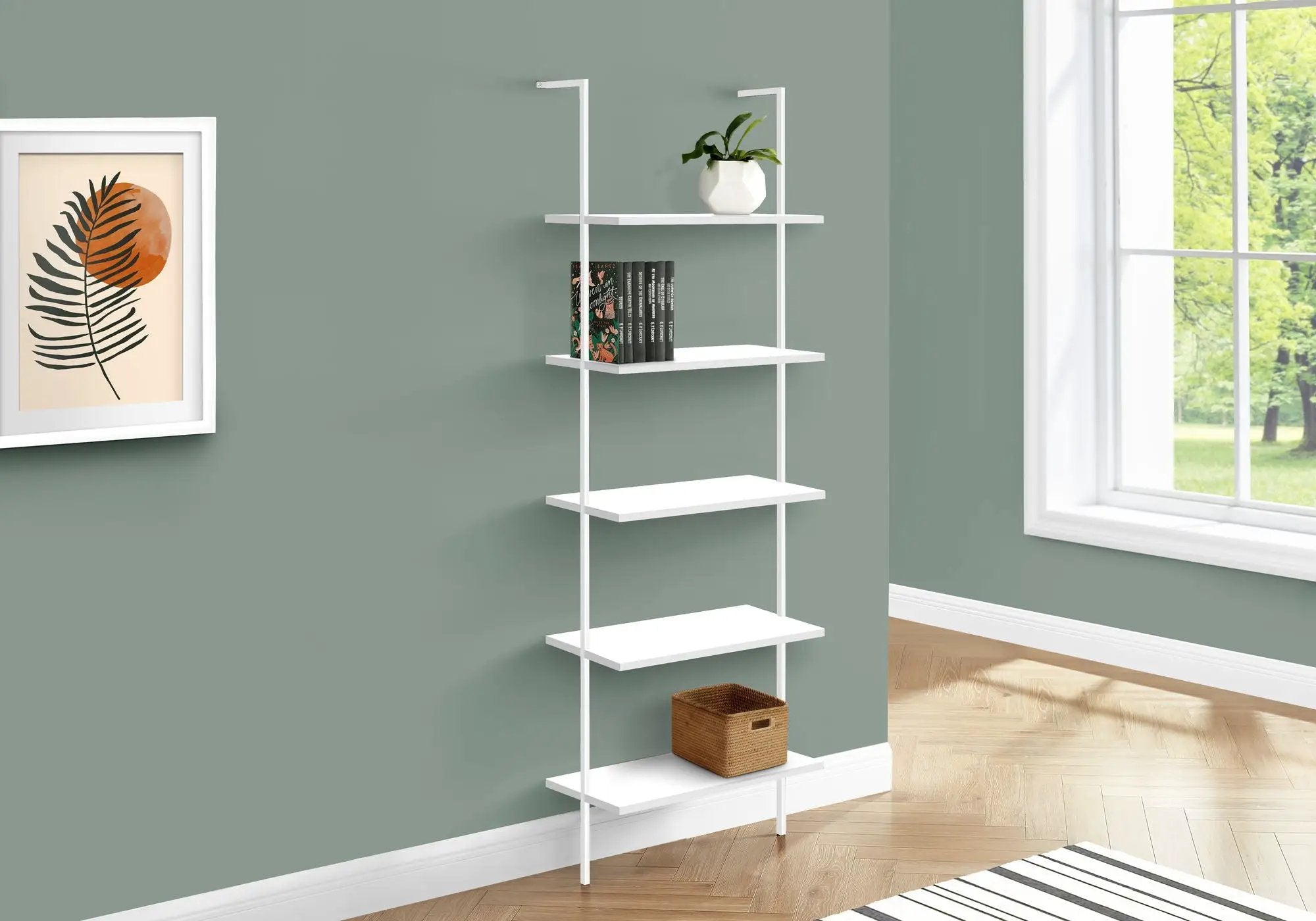 Etagere Bookcase Ladder 5 Tier For Office by Unique Piece Furniture