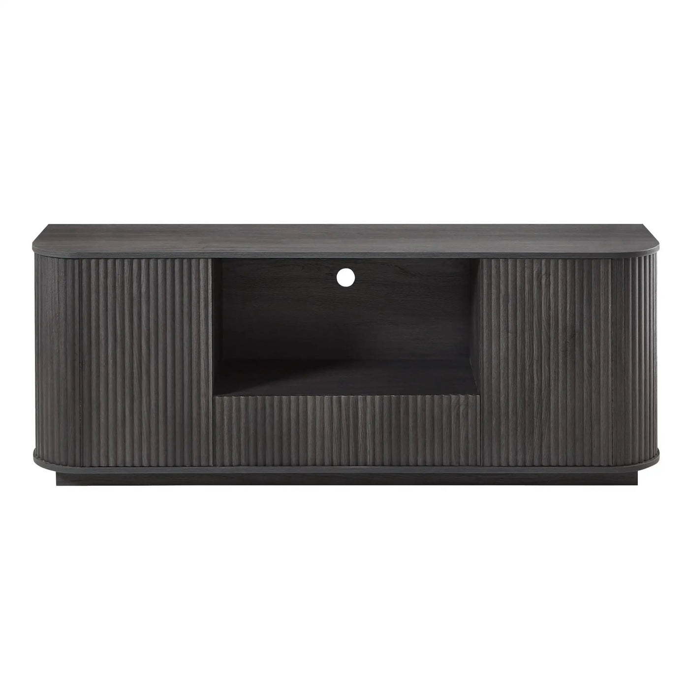 Modern Wavy TV Stand Rounded Sideboard With Storage Cabinet by HouseOfZazla