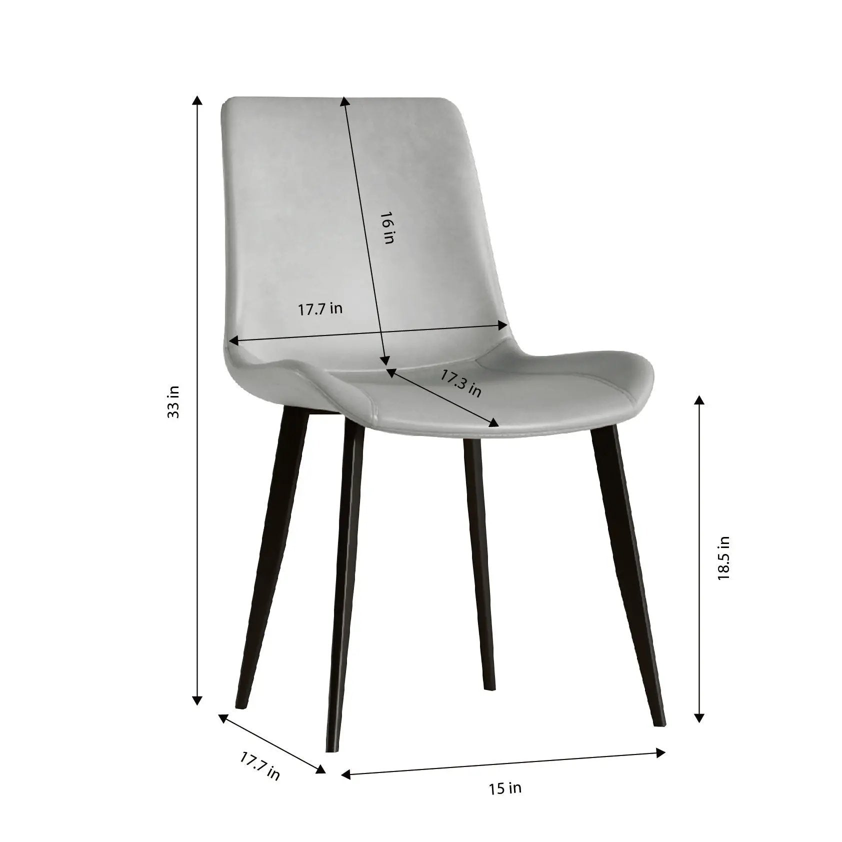 Modern Dining Chair With Carbon Steel Legs by HouseOfZazla