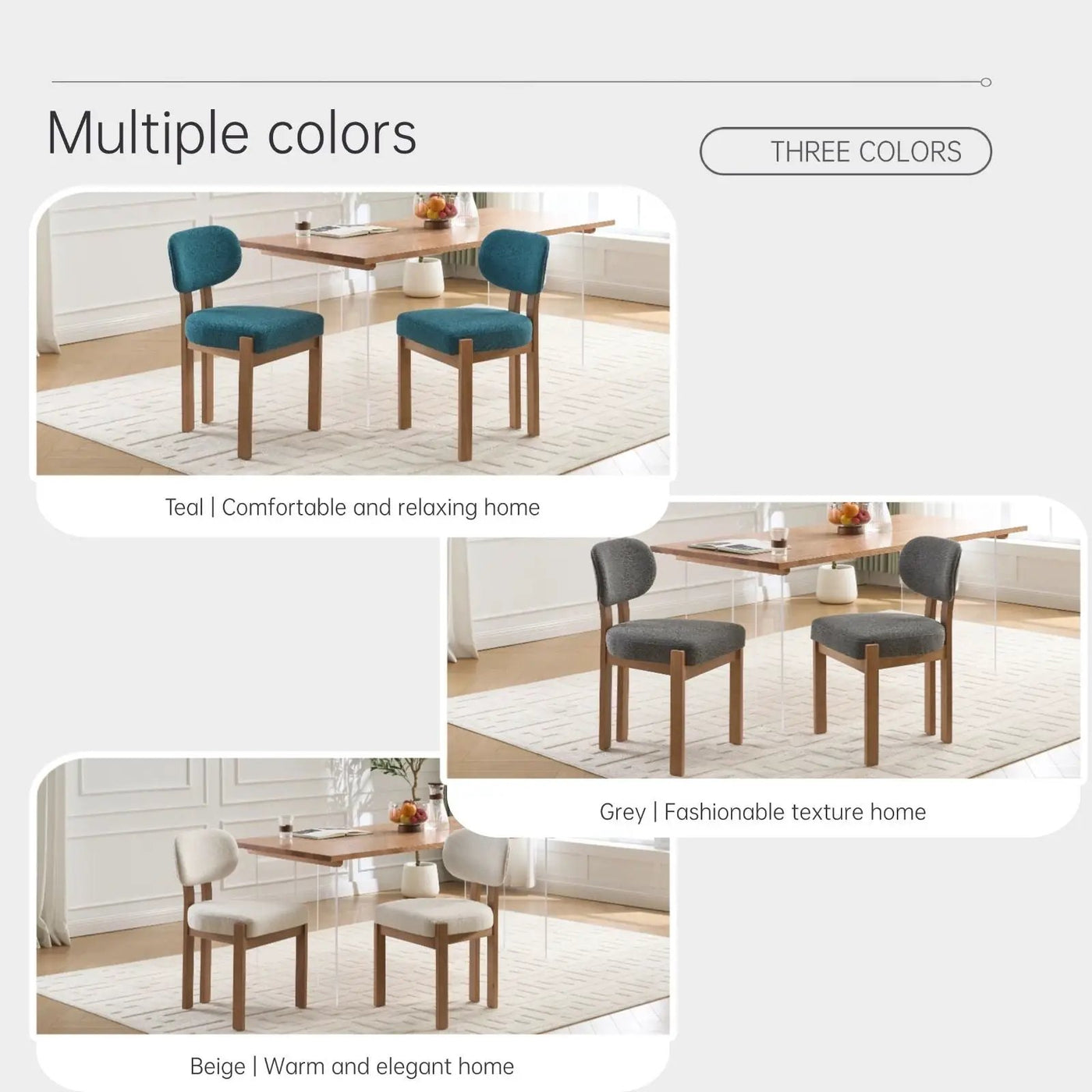 Dining Chairs With Ergonomic Backrest And Adjustable Feet (Set of 2) by Unique Piece Furniture