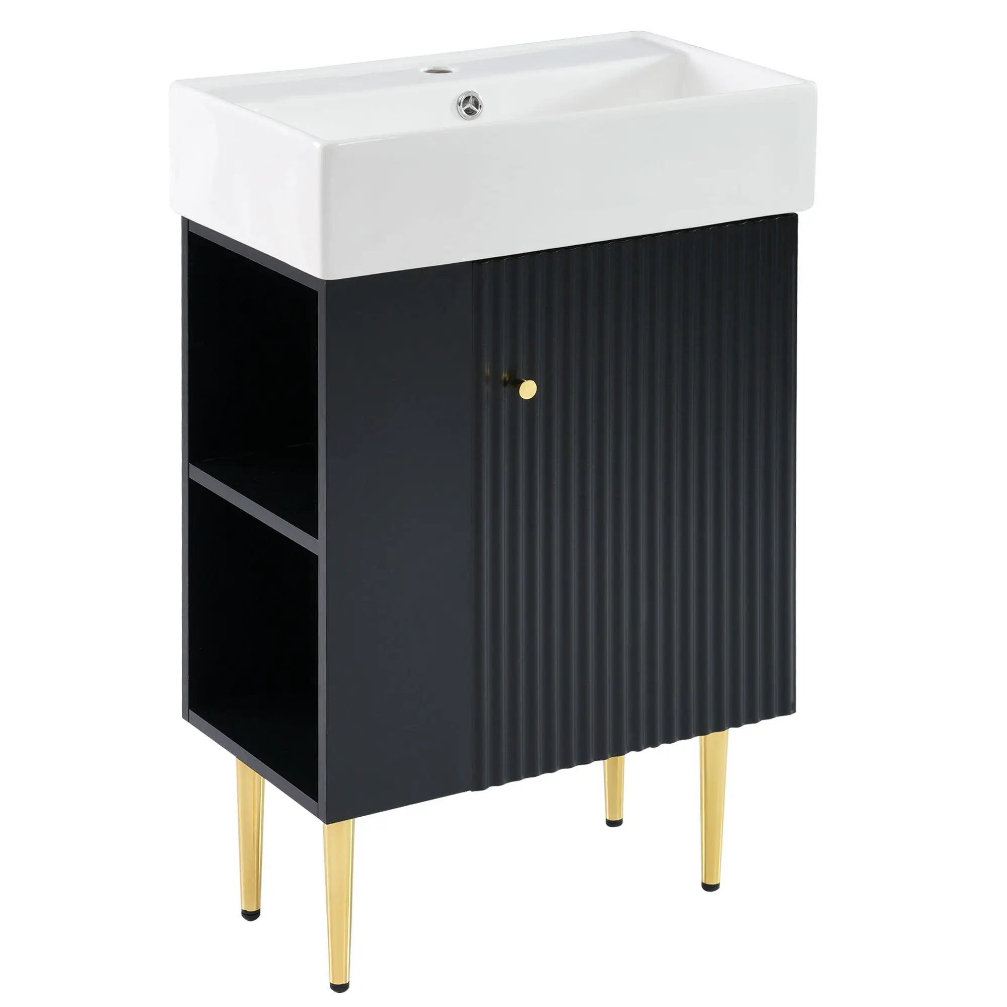 Bathroom Vanity, Combo Cabinet, Bathroom Storage Cabinet, Single Ceramic Sink by HouseOfZazla