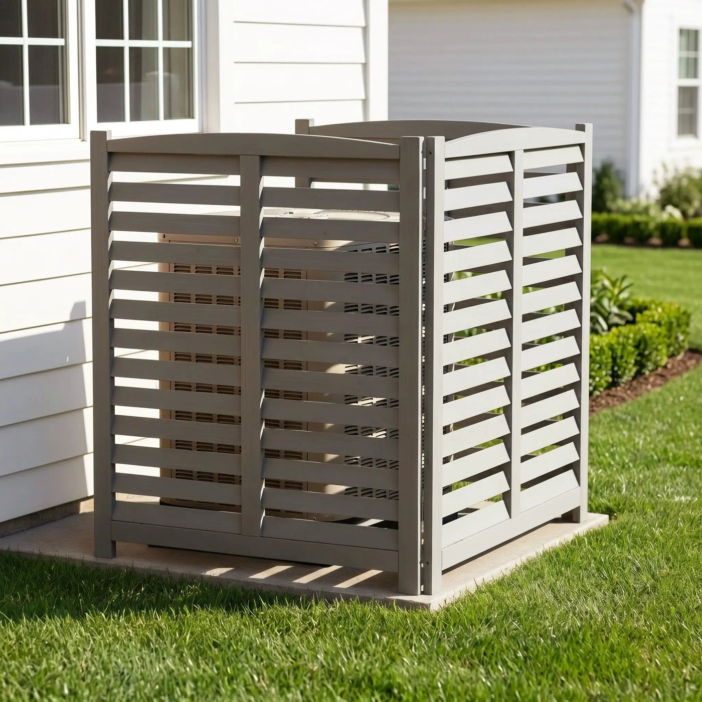 3 Panel Outdoor Wooden Air Conditioner Fence by HouseOfZazla