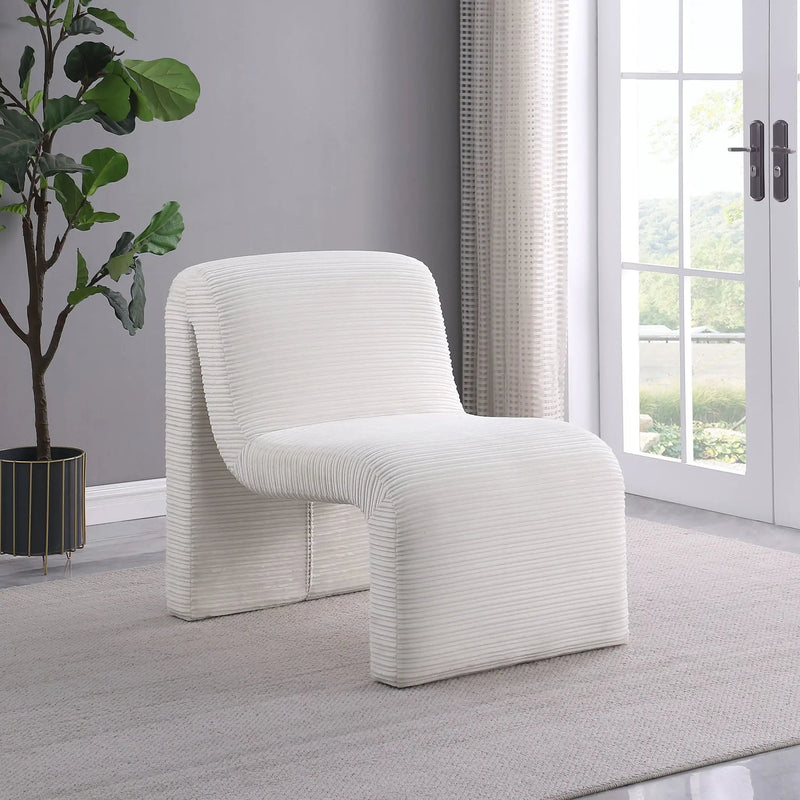 Winne - Curved Armless Accent Chair by HouseOfZazla