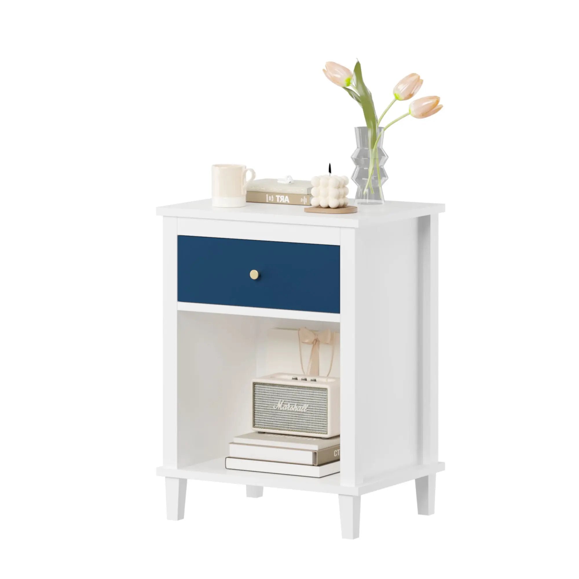 Nightstand With 1 Drawer 1 Shelf by HouseOfZazla