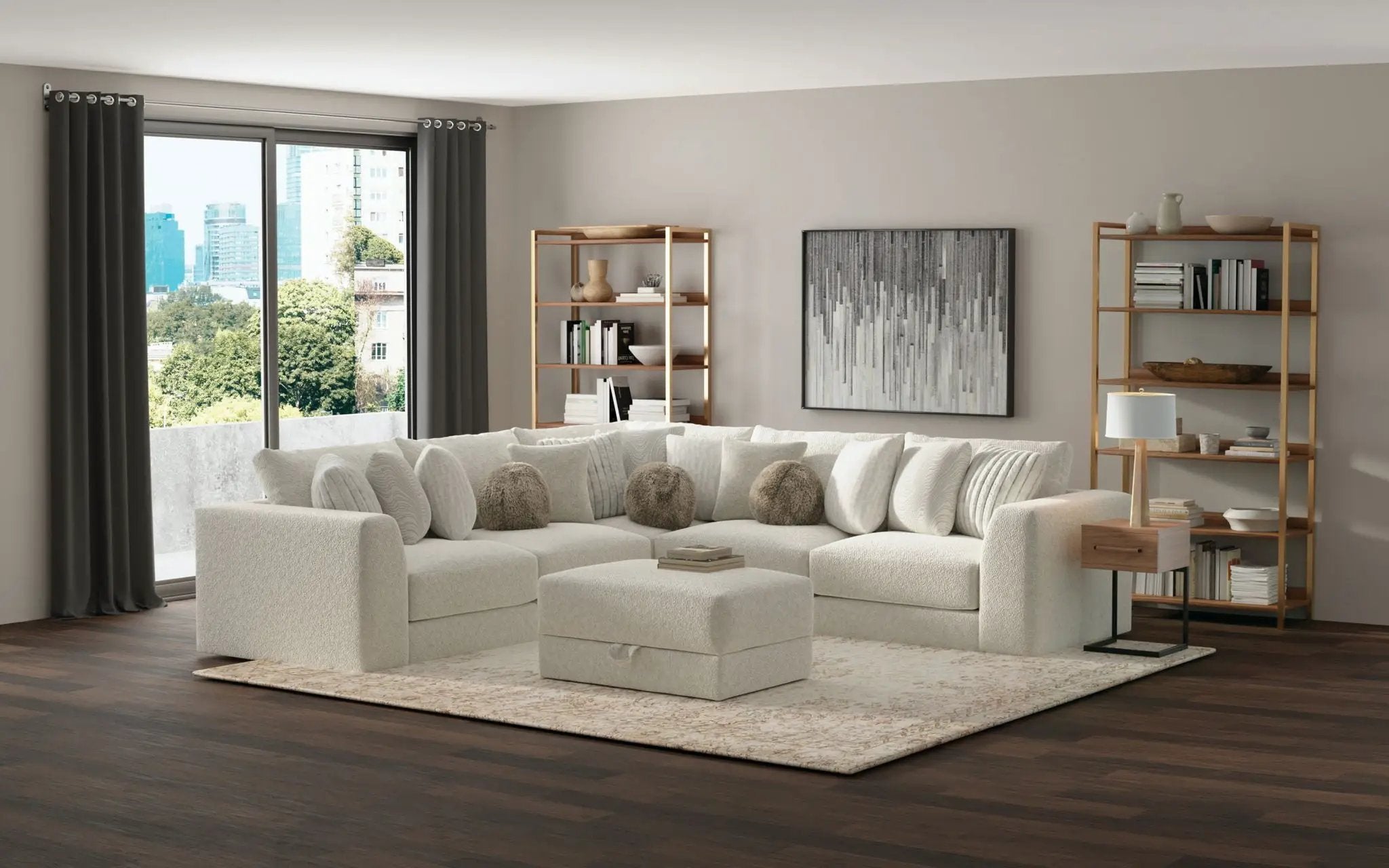 Jazzy - Corner - Bone by Unique Piece Furniture