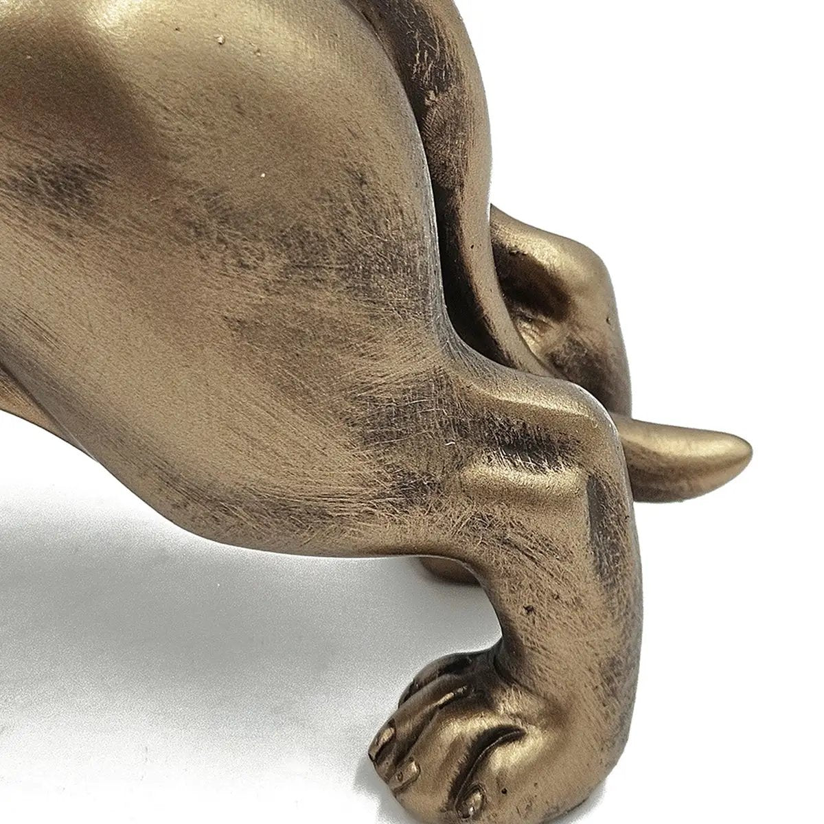 11.4x3.3x6.6' Lifelike Dachshund Figurine with Copper Finish by HouseOfZazla