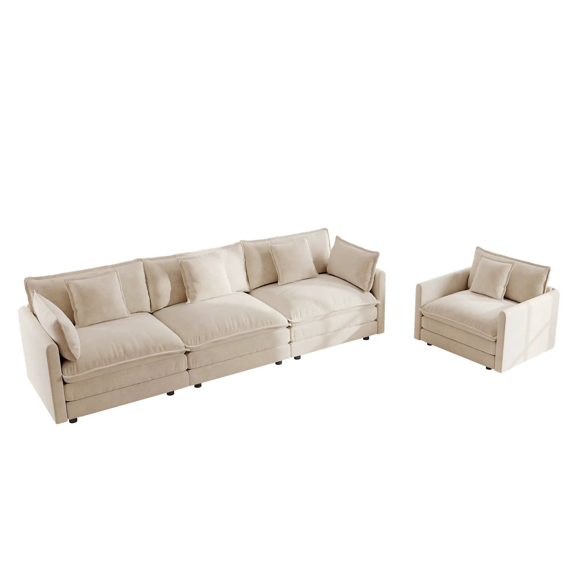 2-Piece Upholstered Sofa Set by HouseOfZazla