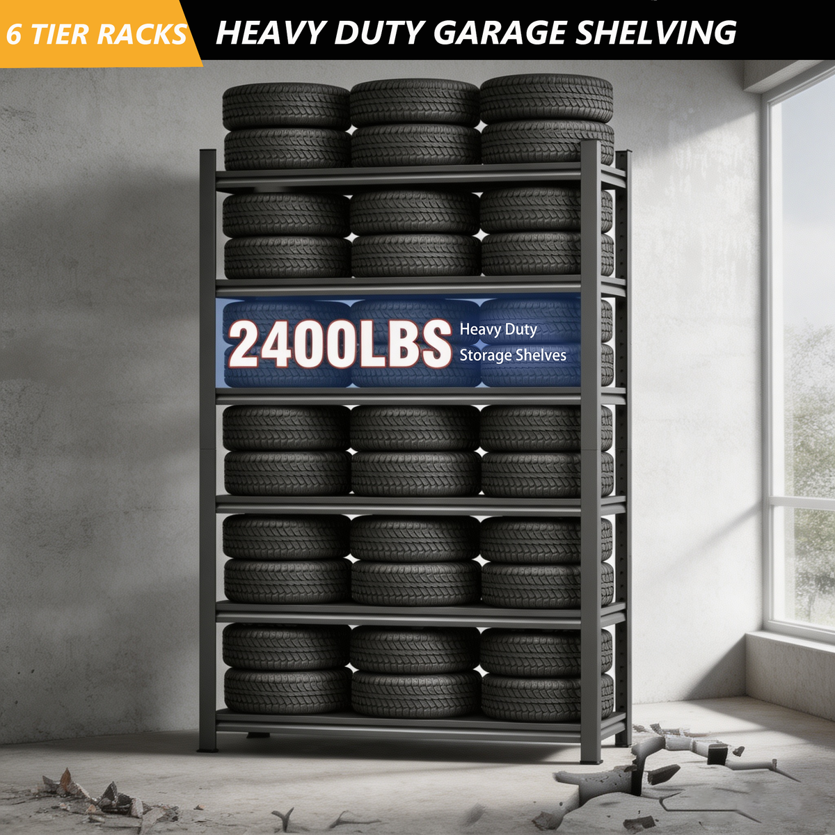 6-Tier Garage Storage Shelving Unit by HouseOfZazla