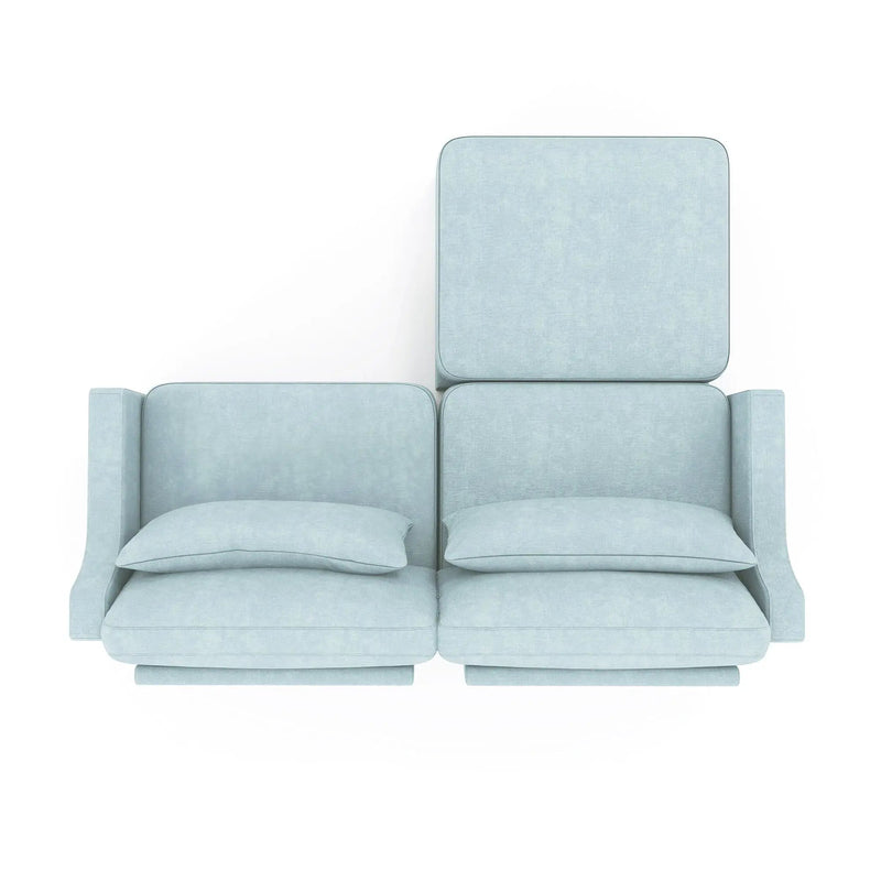 Stylish Sofa With Ottoman And Lumbar Pillows, Ergonomic Design by HouseOfZazla