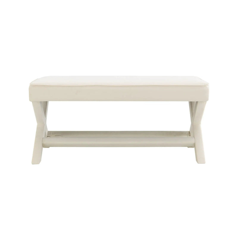 Comfort Double Bench Upholstered With X Crossed Legs by HouseOfZazla