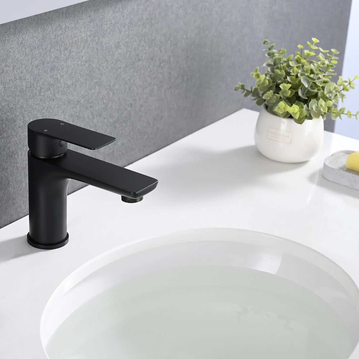 Modern Bathroom Sink Faucet Single Handle Brass Countertop Mount by HouseOfZazla