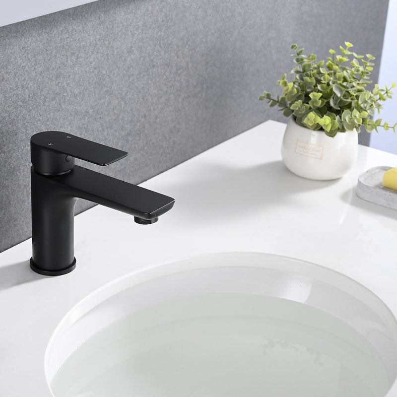 Modern Bathroom Sink Faucet Single Handle Brass Countertop Mount by HouseOfZazla