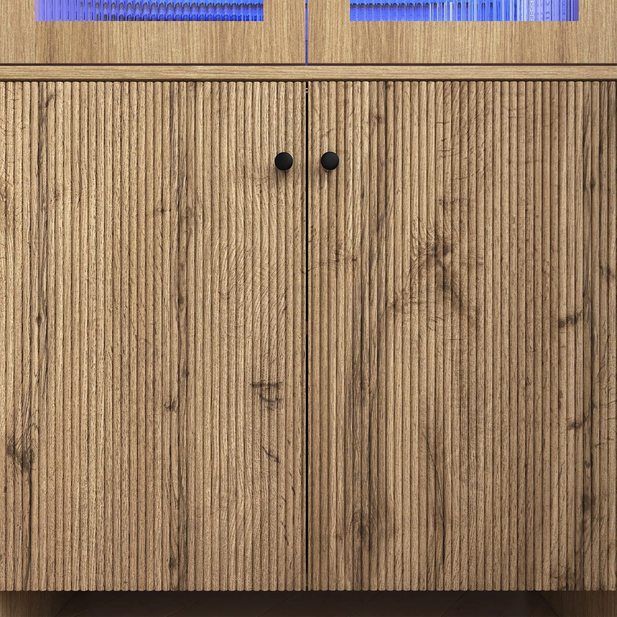 Modern Tech Inspired Dome Cabinet With LED Lighting by HouseOfZazla
