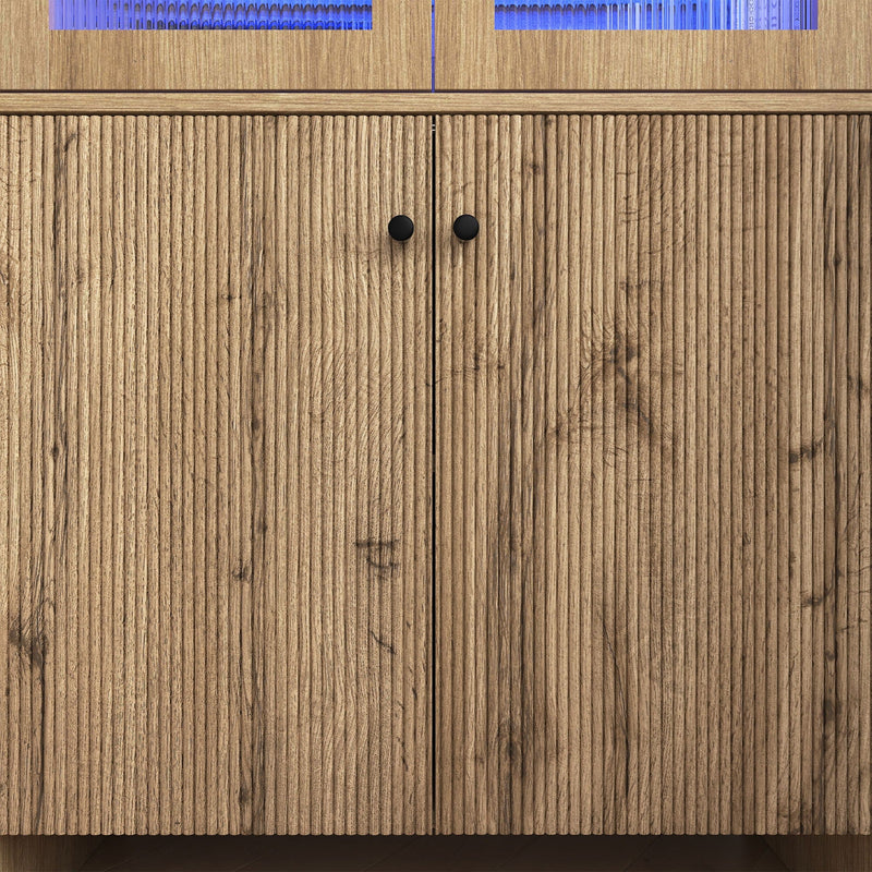 Modern Tech Inspired Dome Cabinet With LED Lighting by HouseOfZazla